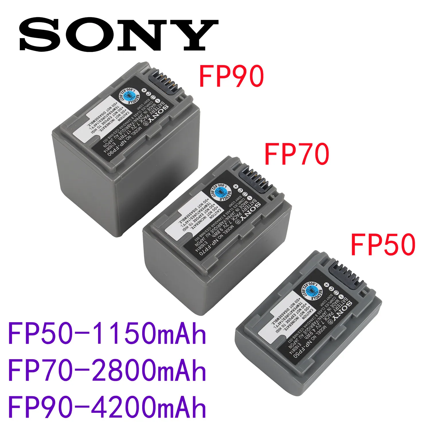 Original NP FP50 NP-FP50 Battery for Sony NP-FP30 NP-FP60 NP-FP70 NP-FP71 NP-FP90 DCR-SX40 SX40R SX41 HDR-CX105 SR82E SR85E