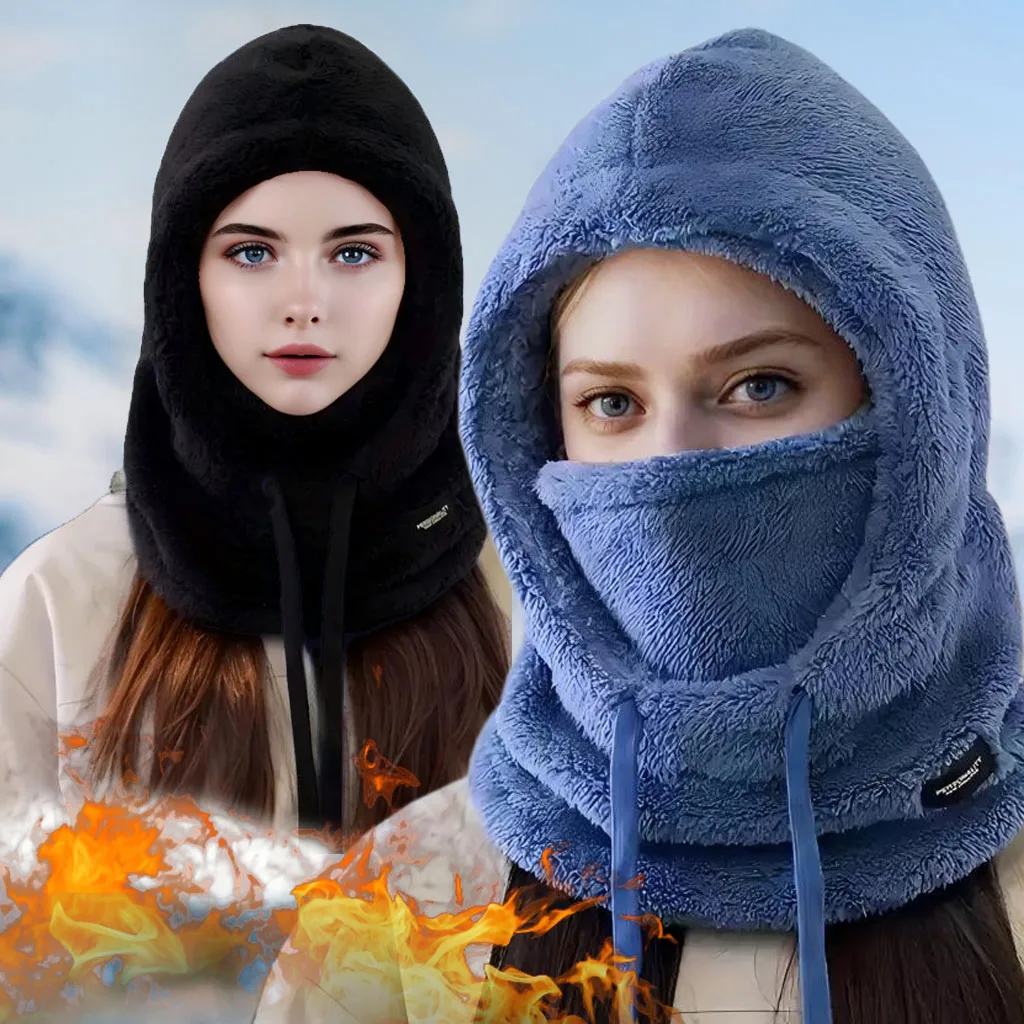 

1 шт. теплая Балаклава для женщин и мужчин, зимние шапки, лыжный чехол с капюшоном из шерпа, ветрозащитный легкий пушистый шарф, регулируемый капюшон