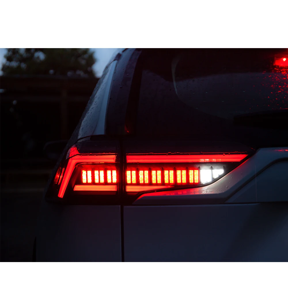 

DK MOTION NEWEST Led Taillights For Toyota Rav4 Rav-4 2018 - 2022 Year Rear Lamps With Dynamic Animation Car Rear Lamp