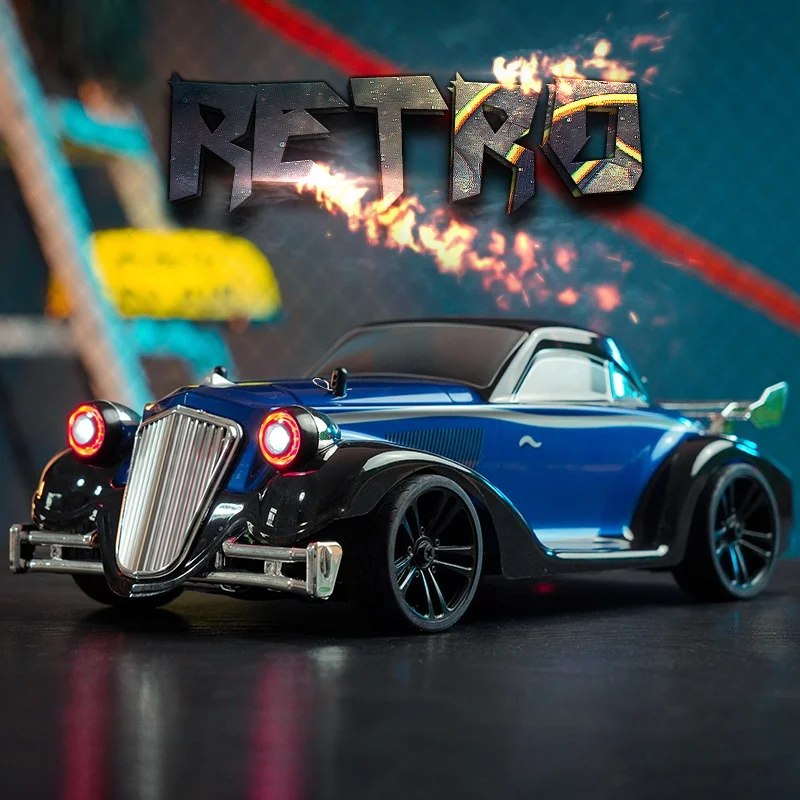 Rc Drift Car 1 16 Scale Classic Vintage Four Wheel Drive High Speed Full Proportional Rc Model Car Replaceable Smooth Tires