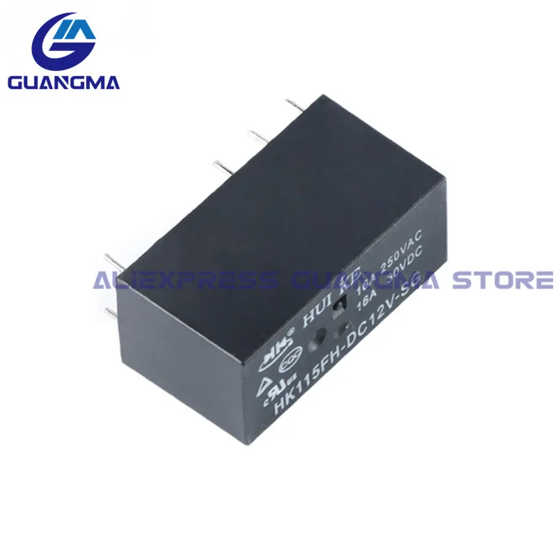 10PCS 100% New Original DC5V 12V 24VDC Power Converter Relay HK115FH-DC5V-SG HK115FH-DC12V-SG HK115FH-DC24V-SG 16A 250Vac 8Pin