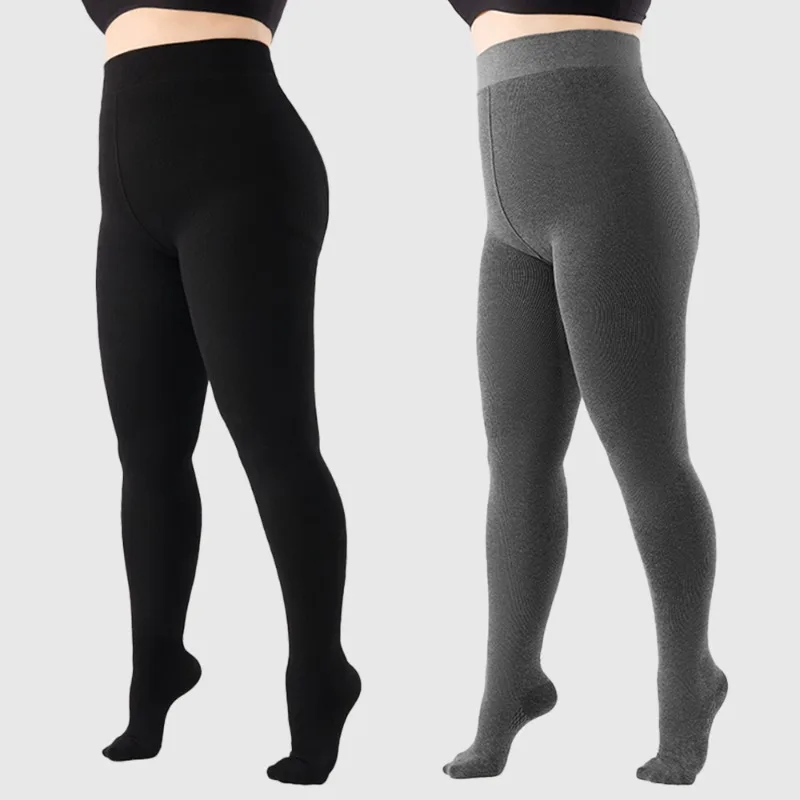 Kave collants à rayures verticales en coton grande taille pour femmes collants de Compression légers taille haute extensible maigre Opaque Leggings