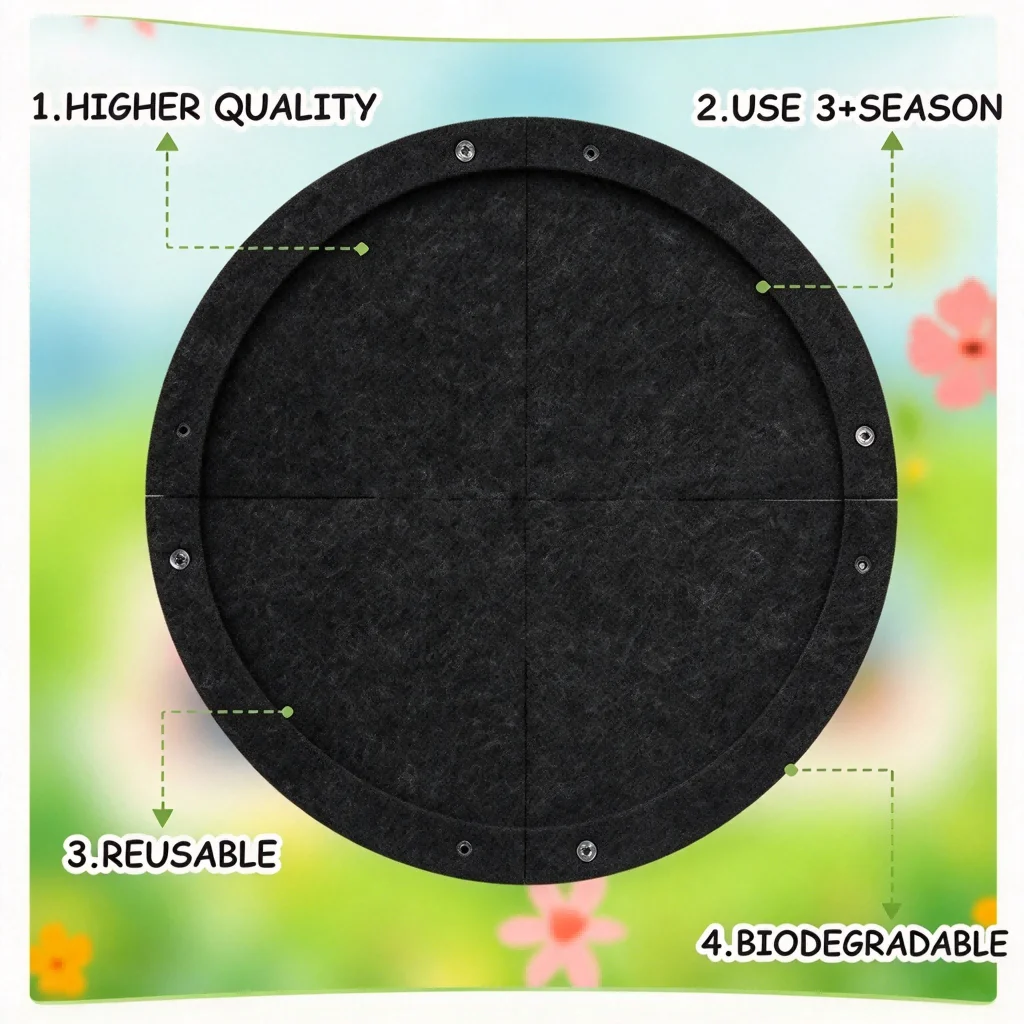 Breathable Non Woven Hanging For Liner Basket for Indoor Outdoor Planters 3 Piece Set with Size Options Black Gray