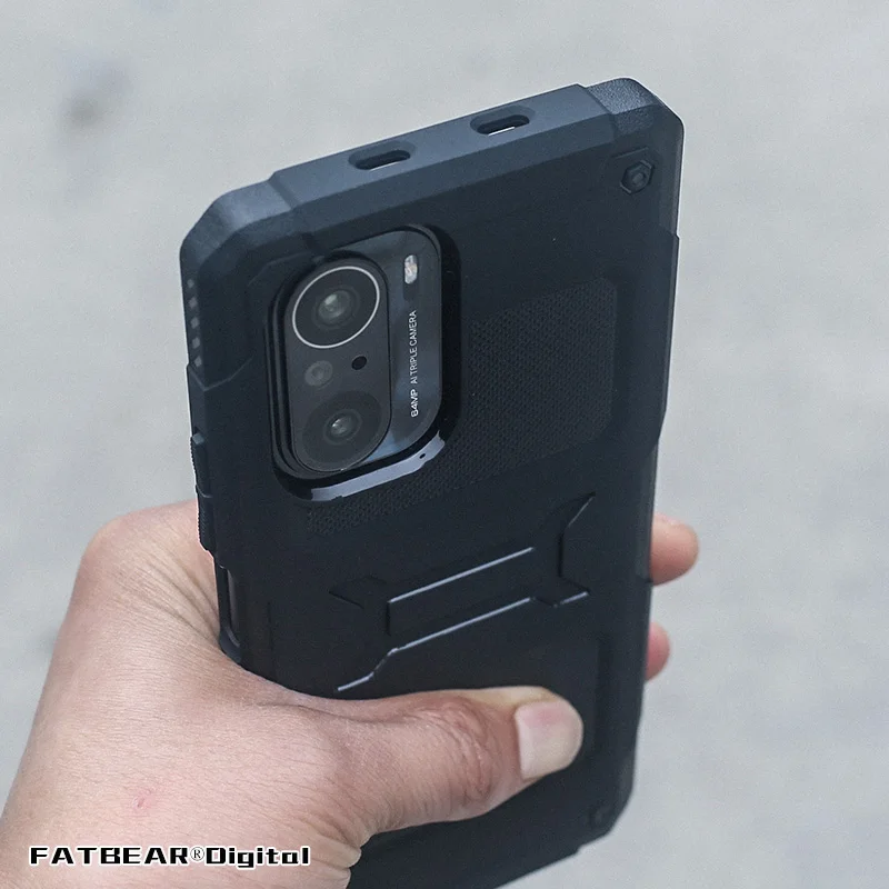 FATBEAR Tactical Military Grade Rugged Shockproof Armor Case Cover for XiaoMi RedMi K40 / Pro / Plus