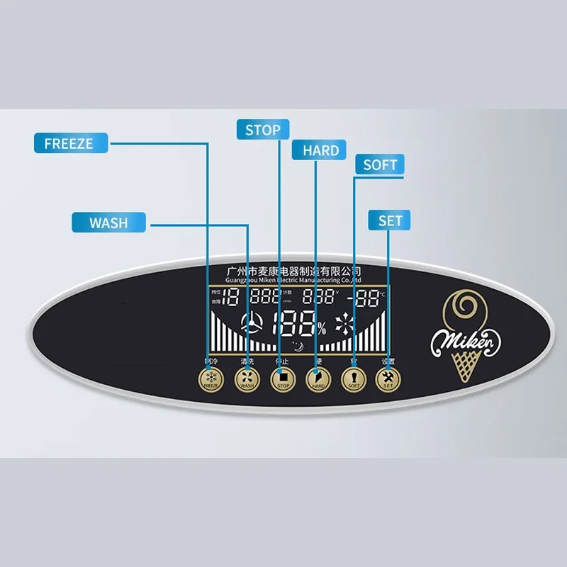 2025 Nieuwe Ijs Machine 25L/H Economische Tafelblad Rvs Commerciële Automatische Soft Serve Ijs Maker Machine