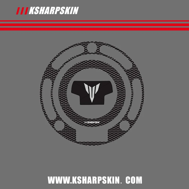 

Motorcycle sticker protection pad scratch-resistant 3D carbon fiber tank gas cap pad filling cover decal for YAMAHA MT-10