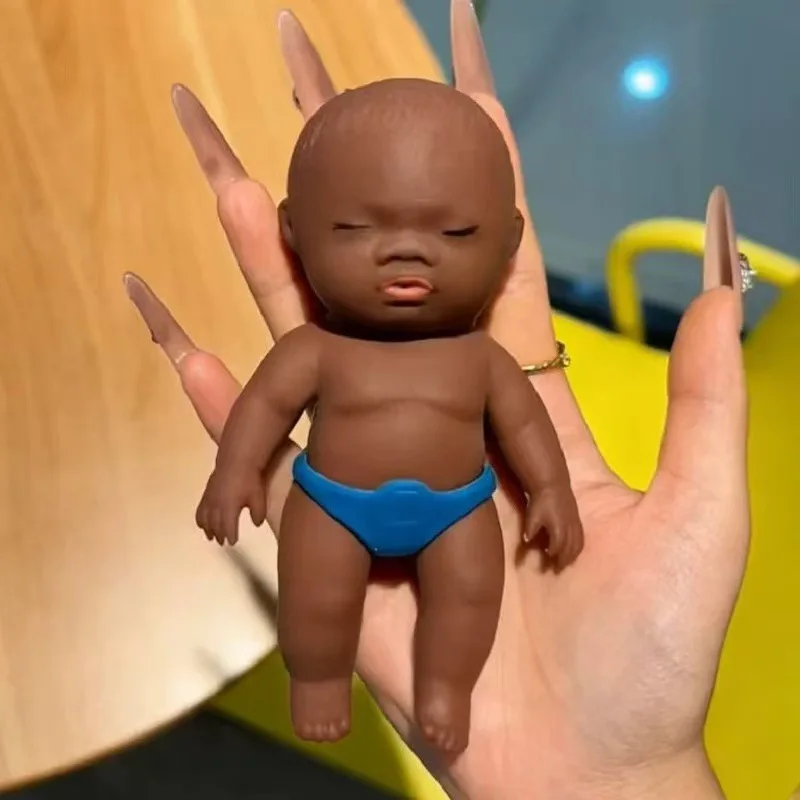

Natasha's Little Black Doll Decompression Toy Slow Rebound Vent Artifact Palm Rubber Black Man's Pinch Fun Unzips Toy Gifts