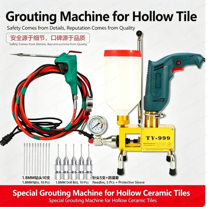 High Pressure Grouting Machine for Tile Hollow Repair, Stone Marble Void Filling Injection Equipment