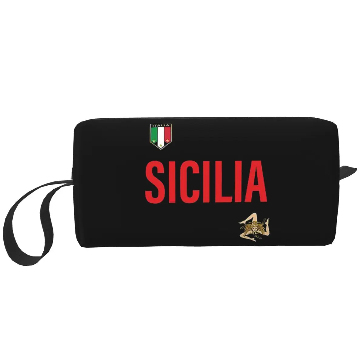 Sicily Jersey Federmäppchen für Studenten, Stiftbox, Bleistiftbeutel, Schreibwaren, Organizer-Tasche für Damen