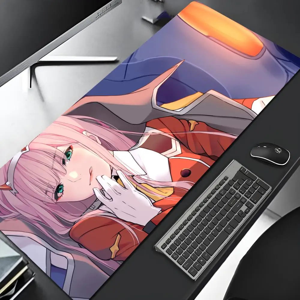 Zero Two Darling In The FranXX Anime Mouse Pad Edge Big Gaming Locking Computer Gamer Large Rubber Art Mousepad Cool Laptop Desk