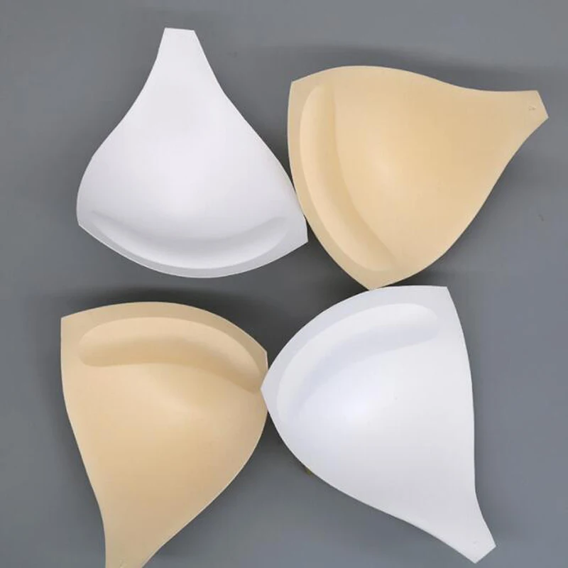 Large Size White Deep V Triangle Thickened Chest Pad Party Wedding Bikini Swimsuit Underwear Wedding Dress Sponge Chest Pad Bra