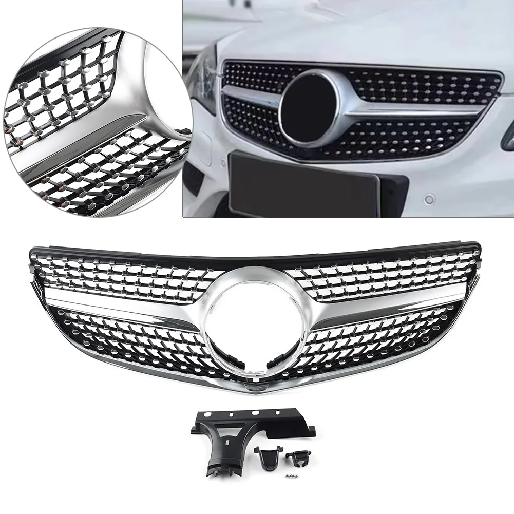 

Diamond Style Car Front Bumper Hood Radiator Grille For Mercedes Benz E Class W207 C207 Coupe Convertible 2 Door 2014 2015 2016