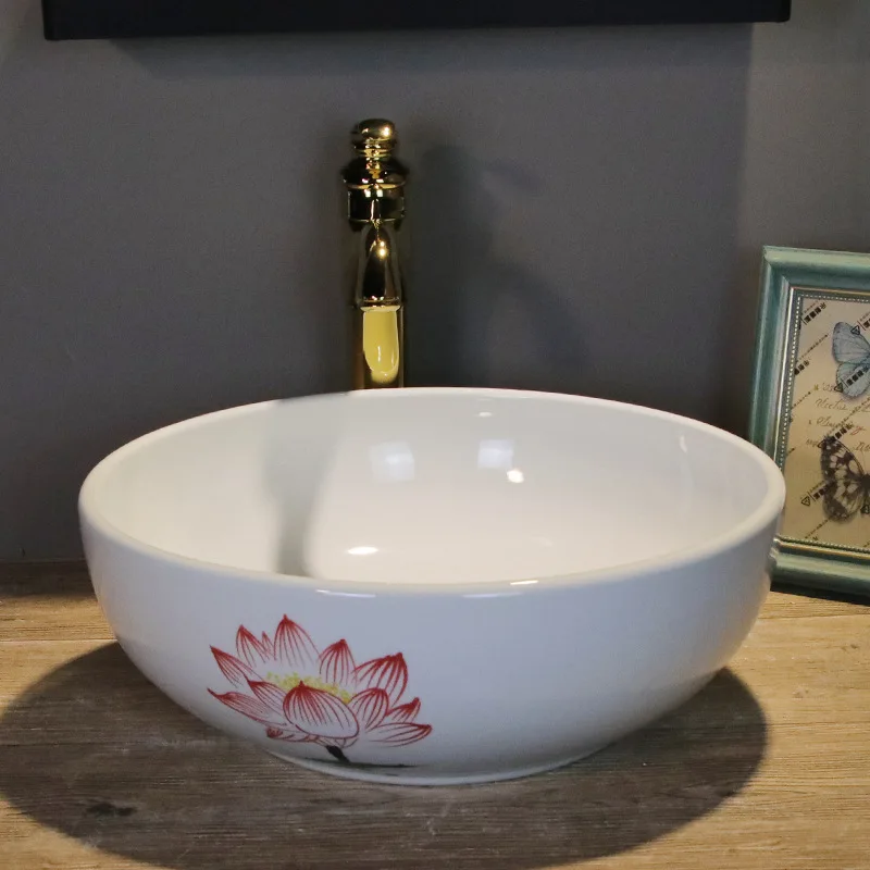 Ceramic on-stage wash basin Washbasin Bathroom  Art basin Washbasin Household