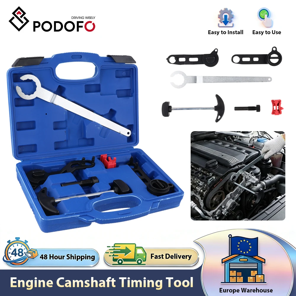 Podofo ensemble d'outils de synchronisation d'arbre à cames de moteur pour courroie EA211 dédiée VW Golf 7 VII Jetta 1.2 1.4 TSI TGI outil d'arbre à cames de synchronisation d'essence