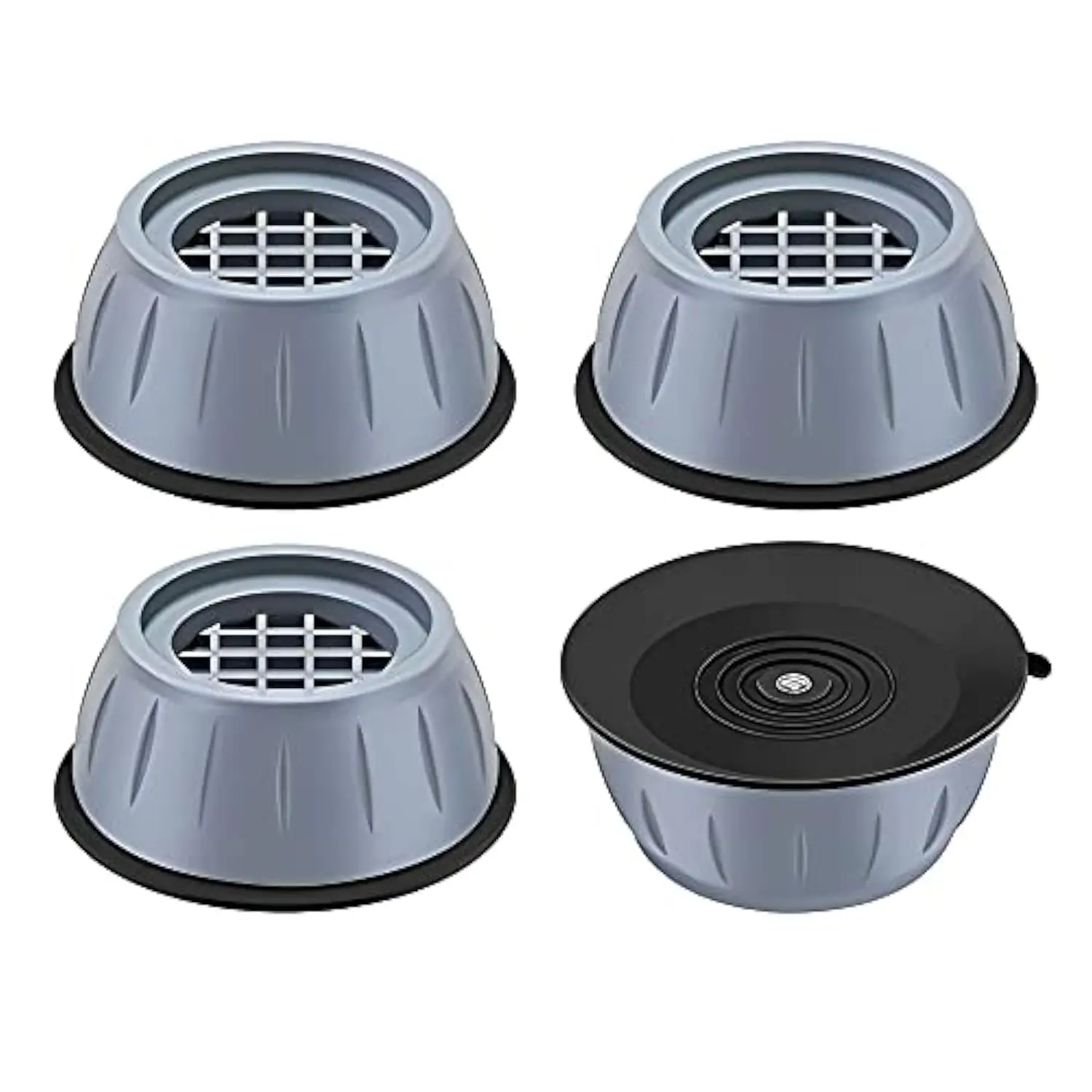 4Pcs Anti-Vibration Noise Reduction Pads Non-Slip Shock Absorbing Feet Mats for Washing Machine Refrigerator Dryer Furniture