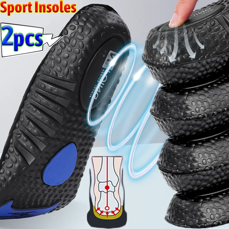 

1 Pair EVA Insoles for Shoes Sole Shock Absorption Deodorant Breathable Unisex Cushions Sport Running Inserts Shoes Accessories