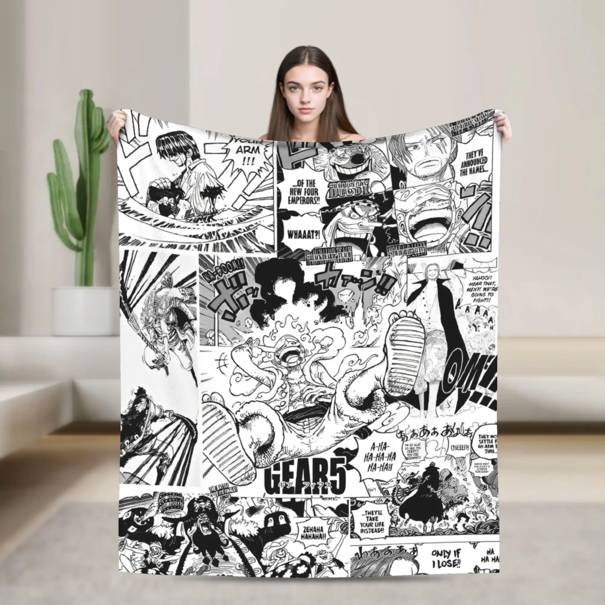 

Japan Anime Zoro Luffy Skull Flannel Blanket Manga Novelty Throw Blanket for Home 150*125cm Plush Thin Quilt