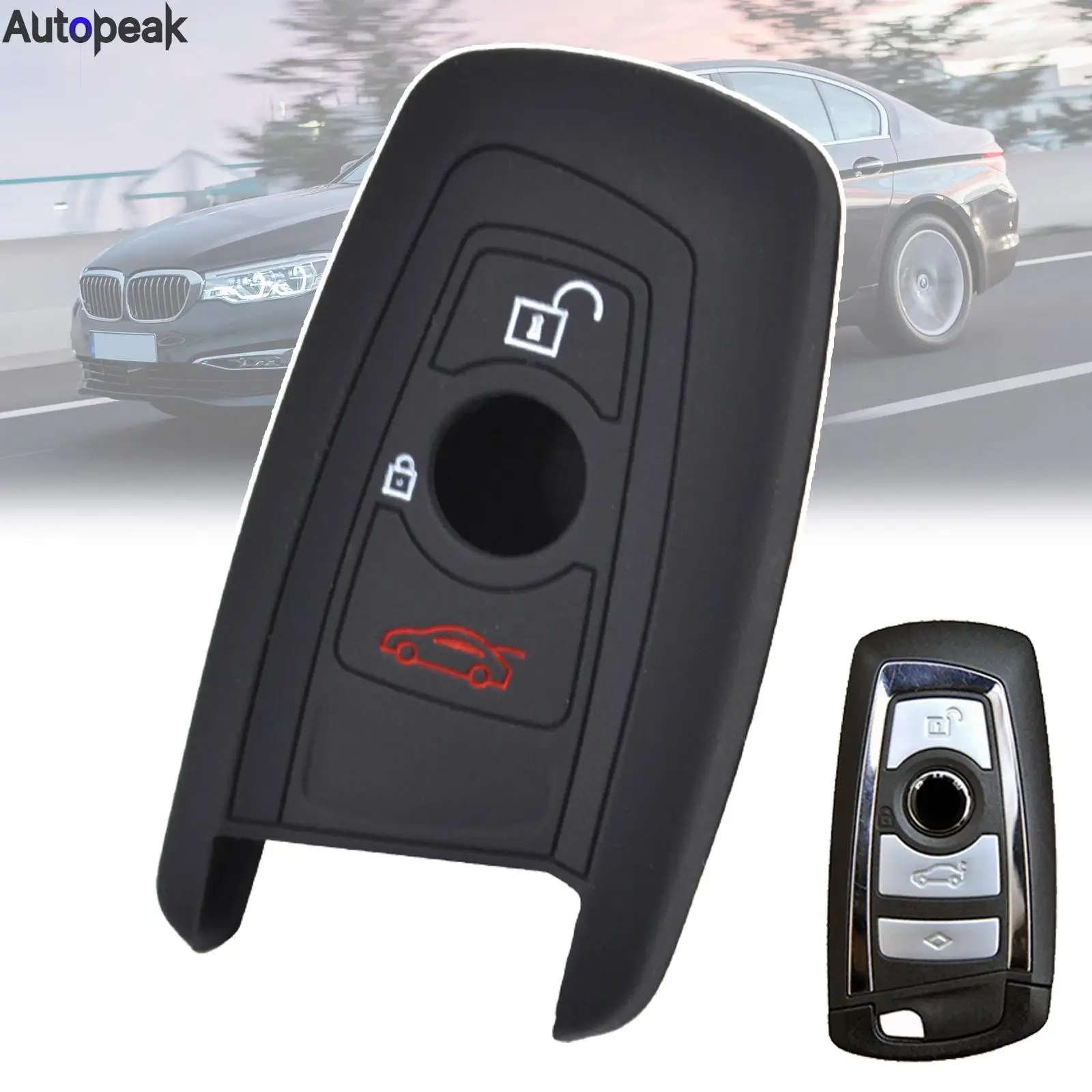 

Silicone Key Cover Case Holder 3 Button Car Remote Key Fob Shell For BMW M1 M2 M3 F05 F10 F20 F30 335 X1 X3 X4 X5 X6 2009-2014