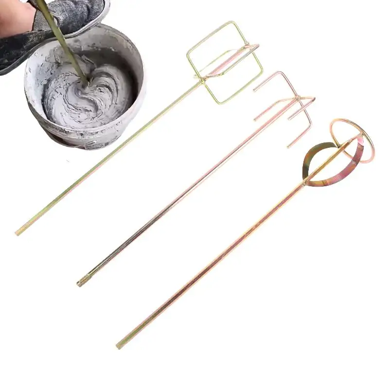 Professional Putty Powder Coating Paint Electric Mixer Rod Head Mixing Rod Mixer Drill Paint Stirring Rod Mortar Mixing Paddle