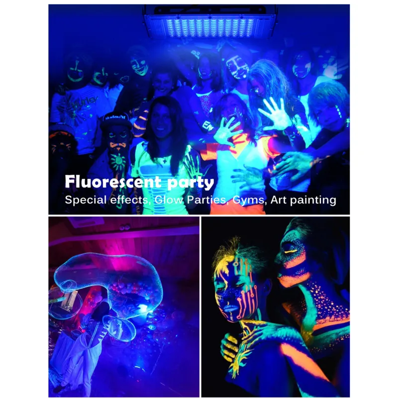 UV Disco Light 50W 100W 395nm UV LED proiettore vernici fluorescente Party Stage Blacklight proiettore per Halloween DJ Stage Show