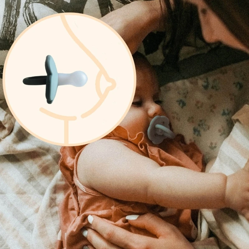 Chupeta de silicone para bebê de 0 a 6 meses, brinquedo de grau alimentício, mamilo, presente para menino e menina recém-nascidos