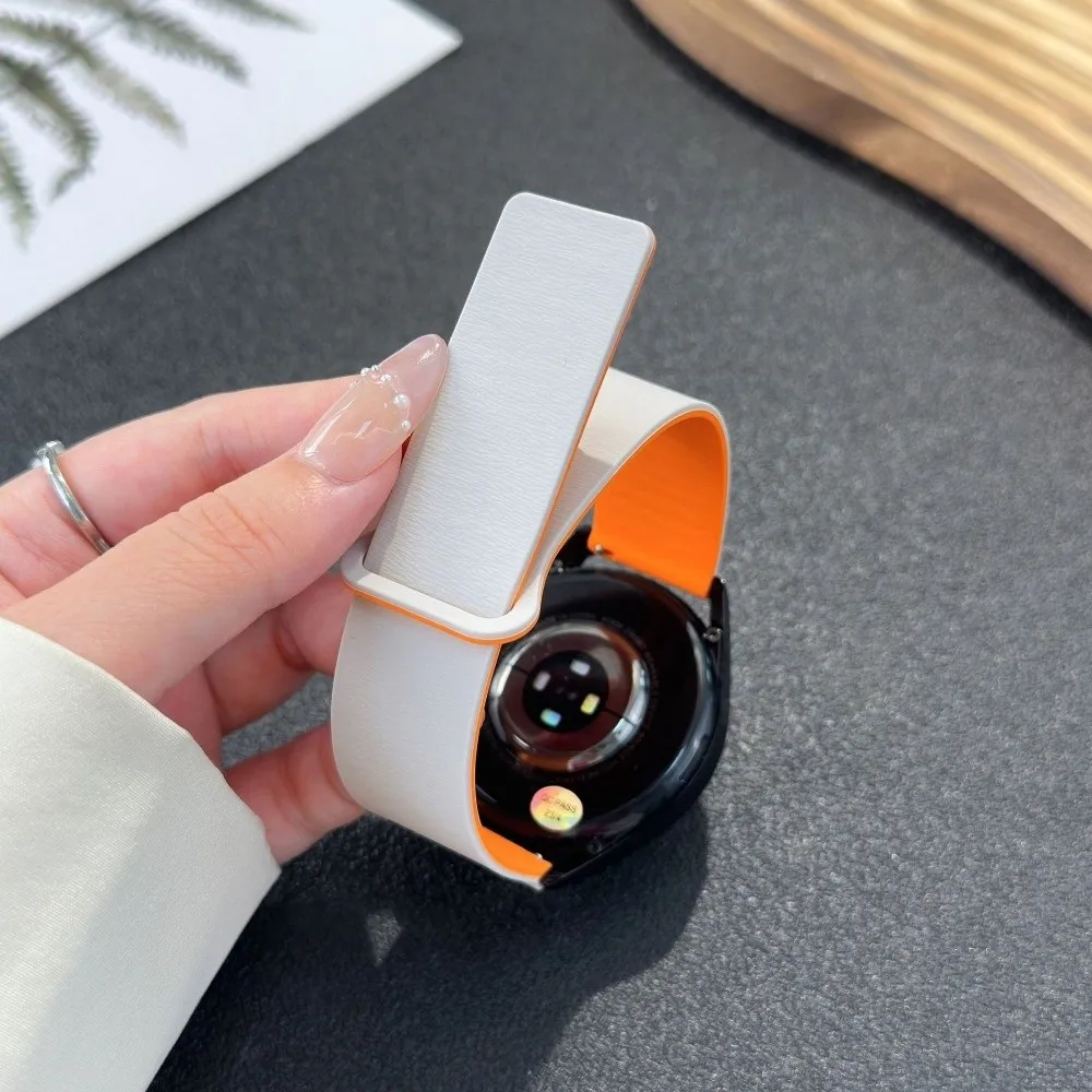 18/22mm Silicone Magnetic Strap Sporty Style Adjustable Wristband Quick Release Comfortable Fit for Huawei Samsung Honor