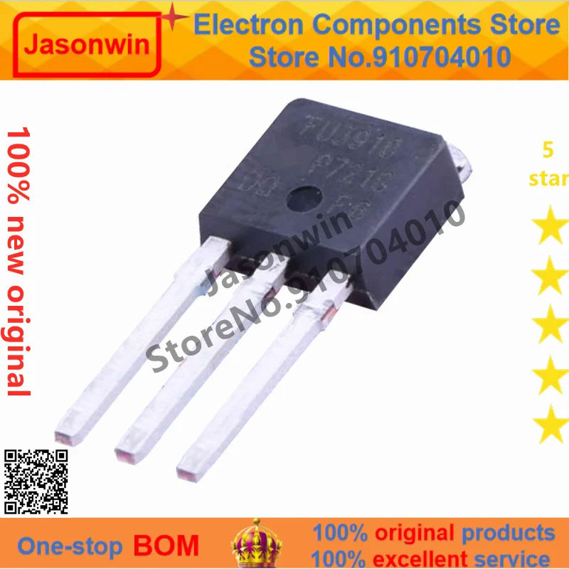 Jasonwin 100% new original 10-50 units/lot MOSFET IRFU3910PBF FU3910 100V 16A TO-251 Transistor