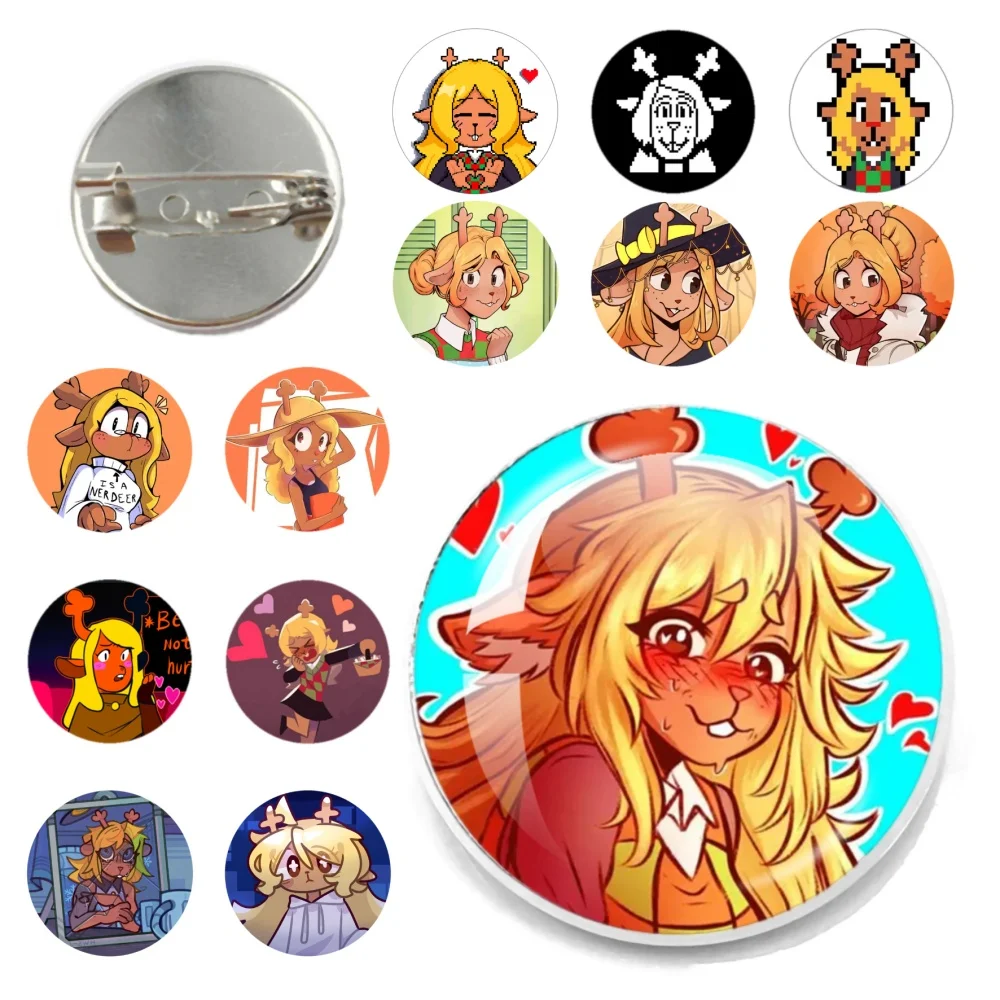 Deltarune Noelle personaje del juego alfileres de Metal creativo divertido Meme Pin de solapa decoración amante de dibujos animados broche de Metal Collar regalo joyería