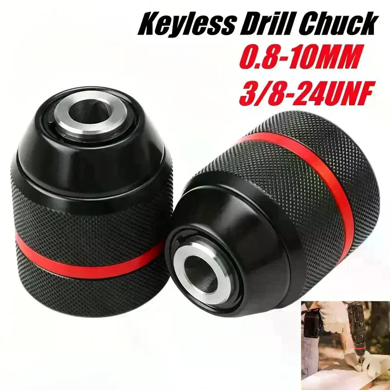 /TPz/10mm Hard Metal Drill Chuck Self Locking Keyless Electric Tools 3/8-24UNF Thread For Rechargeable Electric Drills
