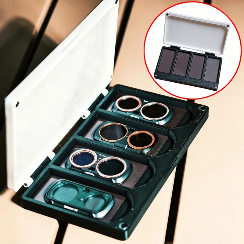 1PCS For Insta360 Luna Ultra Camera Filters Magnetic Storage Case 4-Slot/6-Slot Organizer Box Portable Protective Accessories