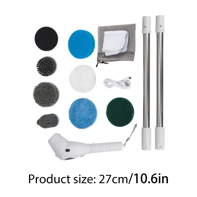 Cepillo limpieza eléctrico, cepillo limpieza inalámbrico multifuncional para hogar