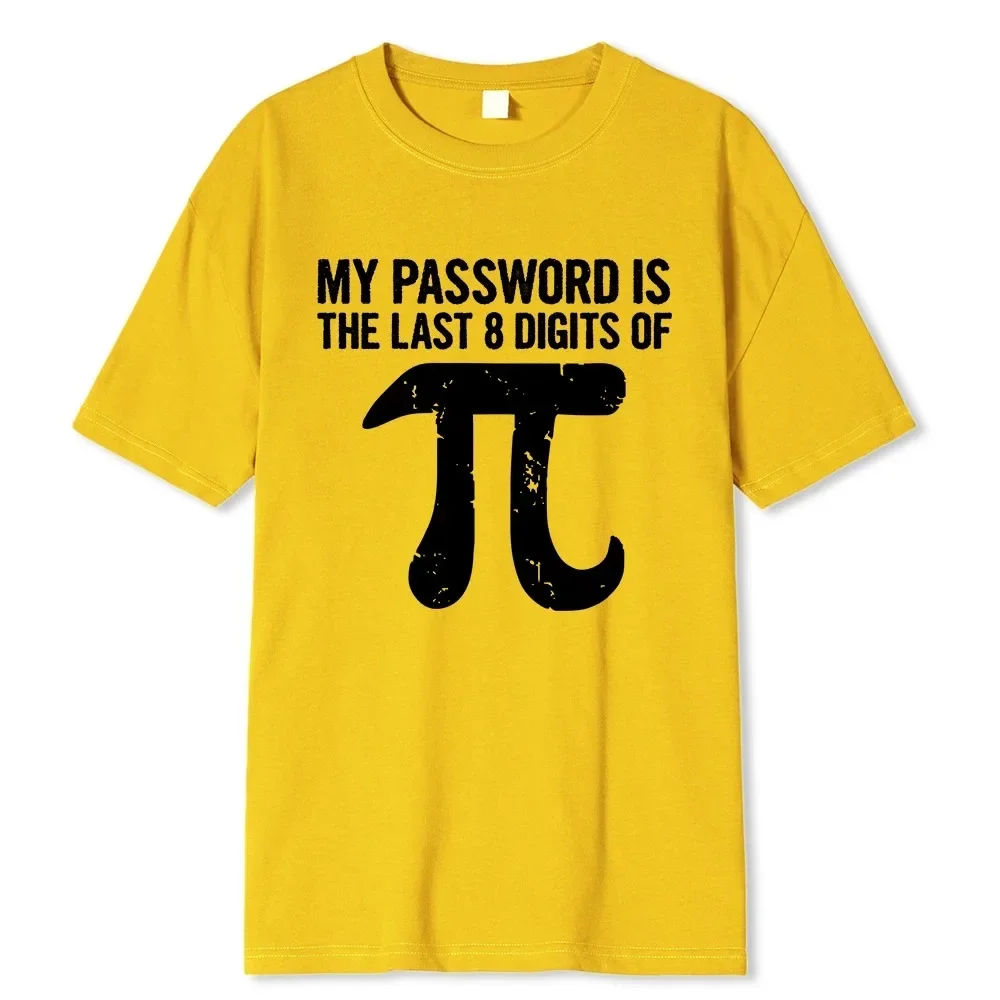 تي شيرت رجالي 100% قطن معادلات الرياضيات طباعة مضحك الرجال تي شيرت موضة المتضخم التي شيرت كلمة المرور هي الأرقام الأخيرة لبي