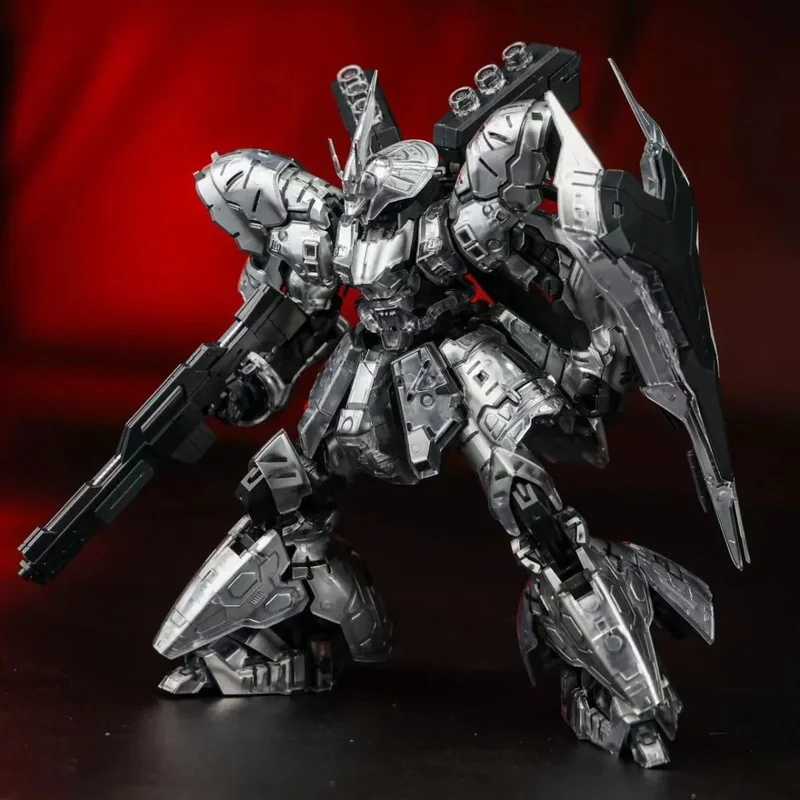 

Rg 1/144 Sazabi Mechanical Silver Clear Plating Transparent Mech Assembly Model Kit Action Figure Collect Ornament Boy Toys Gift