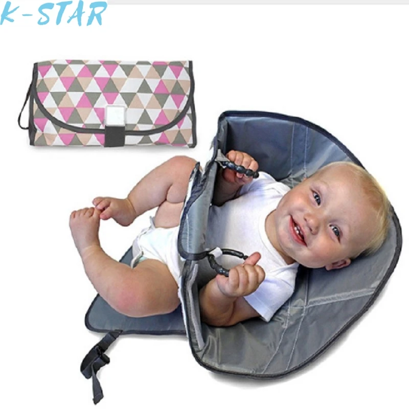 K-STAR Convenient Portable Diaper Travel Outdoor Changing Foldable Diaper Home Waterproof Hands Clean Changing Pad Hot Sale New