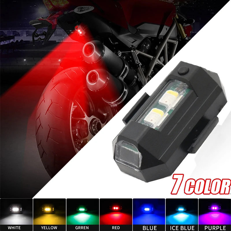 1/2pcs Motorcycle Lights Drone Strobe Light USB LED Anti-Collision Bike Aircraft Night Flying Mini Flashing Warning Signal Light