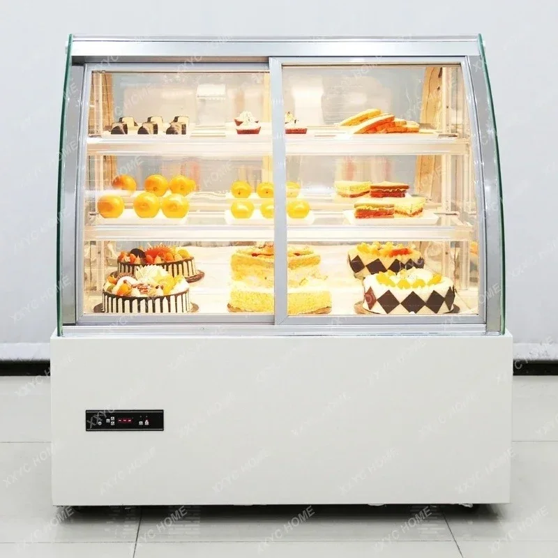 A  Refrigerated Commercial Bread Dessert Deli Fruit Freezer Cold Preservation Display Cabinet
