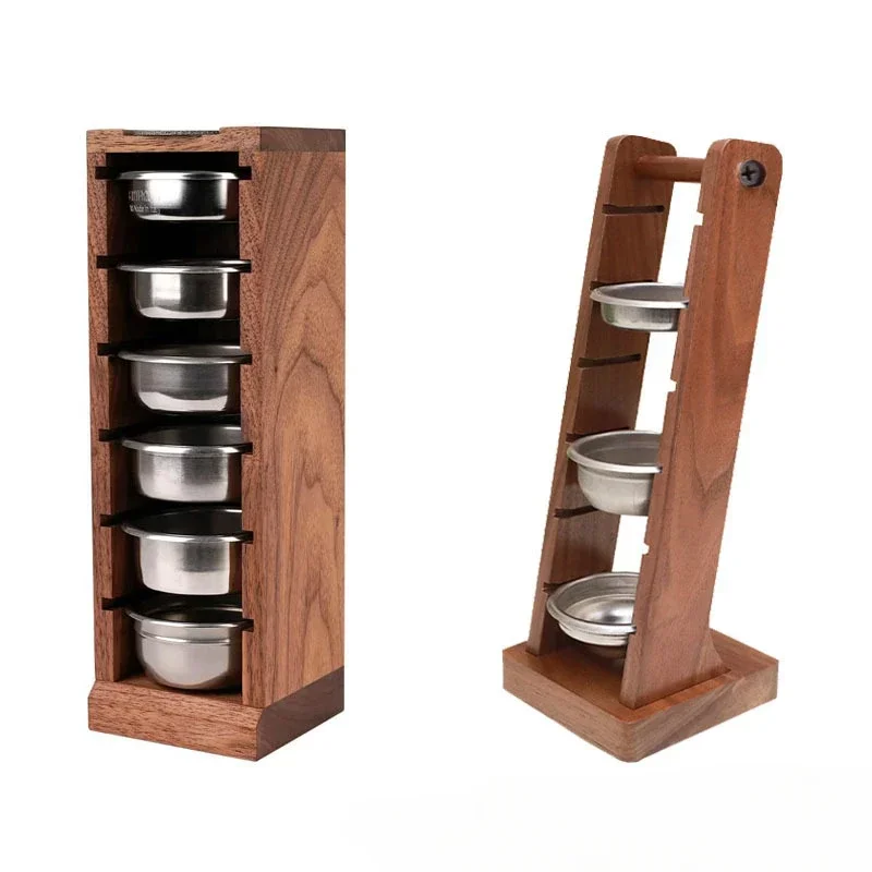 51/53/58mm Wooden Espresso Powder Bowls Filter Basket Storage Display Rack Coffee Container Storage Racks Barista Accessories