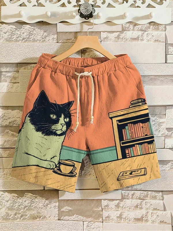 

Popular Men's Cat Dinosaur Fantasy Art 3D Print Shorts Men Beach Shorts Summer 2025 New Women Short Pants Sports Y2k Bottom