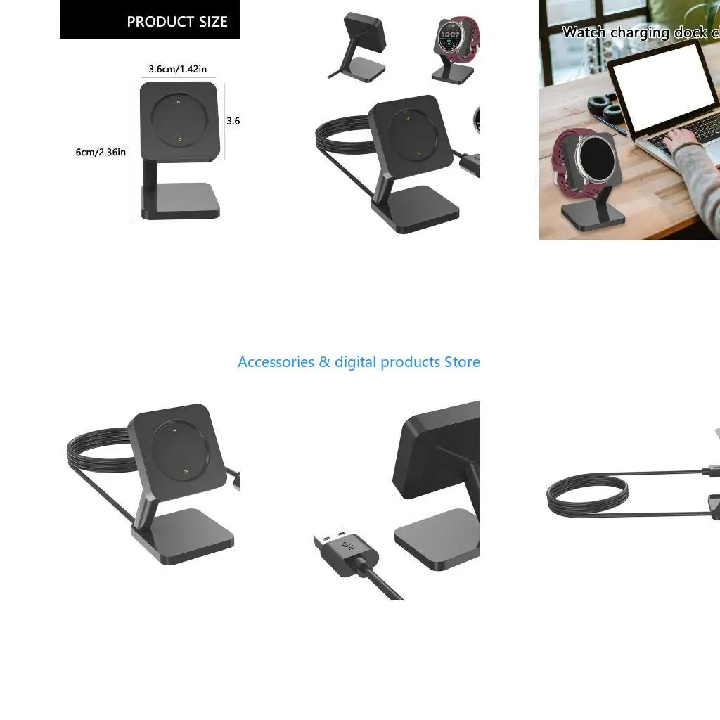 77JD Portable Fast Charging Platform Power Adapter Dock Bracket for Active 2 A2437 Delivers Consistent Power Support