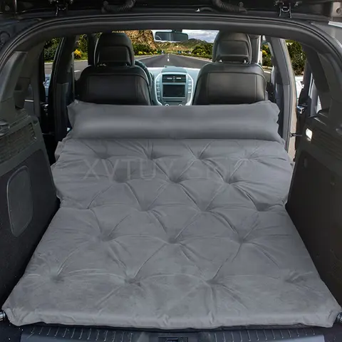 다기능 자동차 슬리핑 매트리스, SUV 자동 편안한 여행 침대, 야외 캠핑 침대, 베개가있는 피크닉 매트, 접이식 패드
