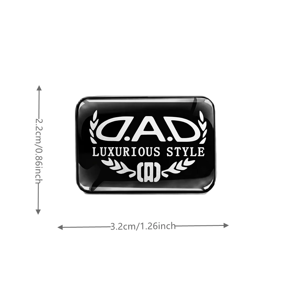 Set of 2 D.A.D Car Motorcycle helmet  Stickers, Elegant VIP Automotive Badges, Emblems, And Decals for Any Vehicle