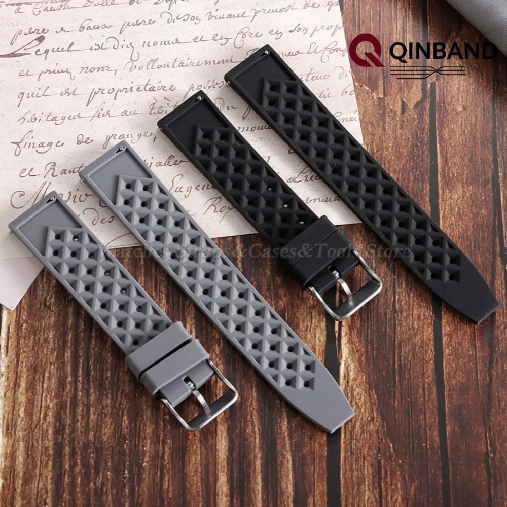 20mm 22mm Premium Tropic Silicone Strap for Oris for Omega for Seiko for Rolex Diving Rubber Wrist Band Quick Release Bracelets