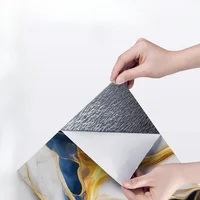 10PCS Waterproof 3D Ceramic Tile Sticker Imitation Marble Self Adhesive Wall Floor Sheet for Home Renovation Decoration Use 3