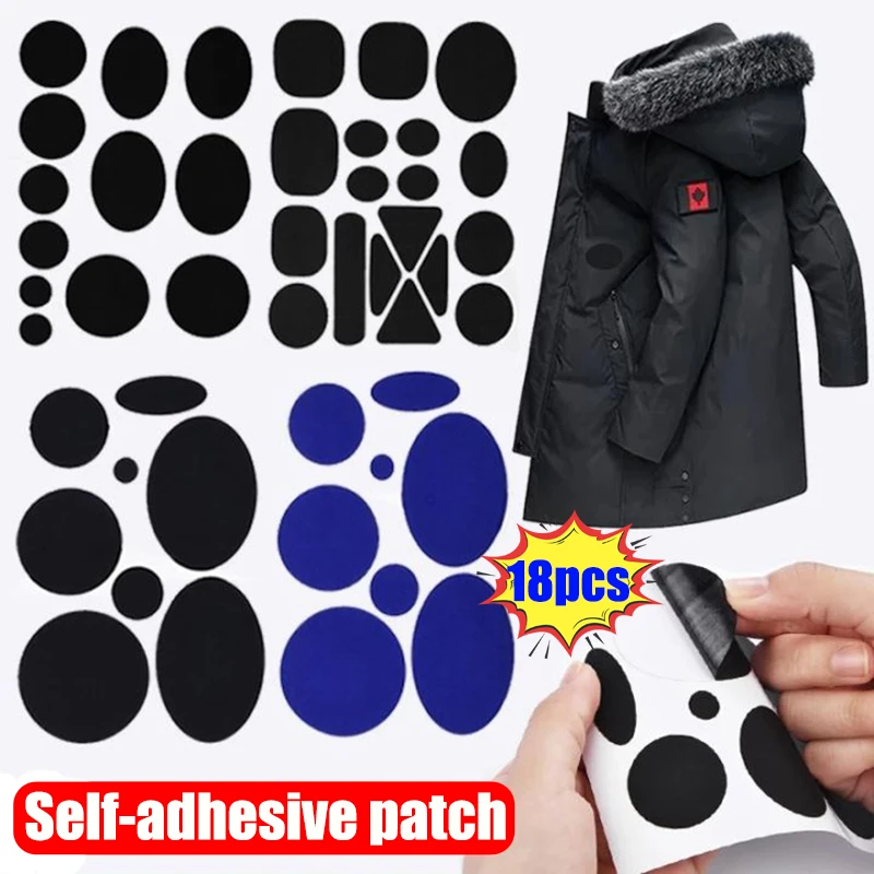 Toppe nere autoadesive per piumini pantaloni t-shirt riparazione vestiti Patch lavabile impermeabile Umbrel Cloth Tent Stickers