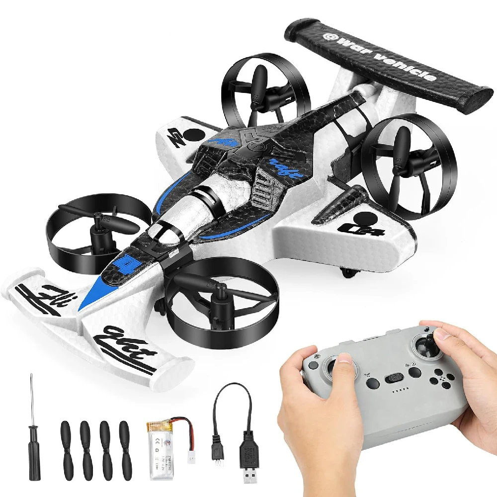 Dual Mode Remote Controlled Flying Car,Land & Air 2-in-1 Quadcopter Drone,RC Stunt Drift Vehicle,Kids Boys Birthday Holiday Gift