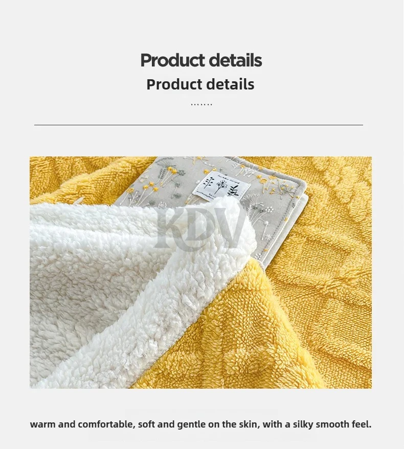 Double Layer Fleece Blanket Autumn Winter Thick Warm Office Nap Throw Blankets for Sofa Bed Single Double Soft Plush Comforter