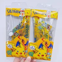 4Pcs Pokemon Pikachu Ruler Stationery Sets Triangular Ruler Protractor Geometry Maths Drawing Tools Student Stationery Supplies