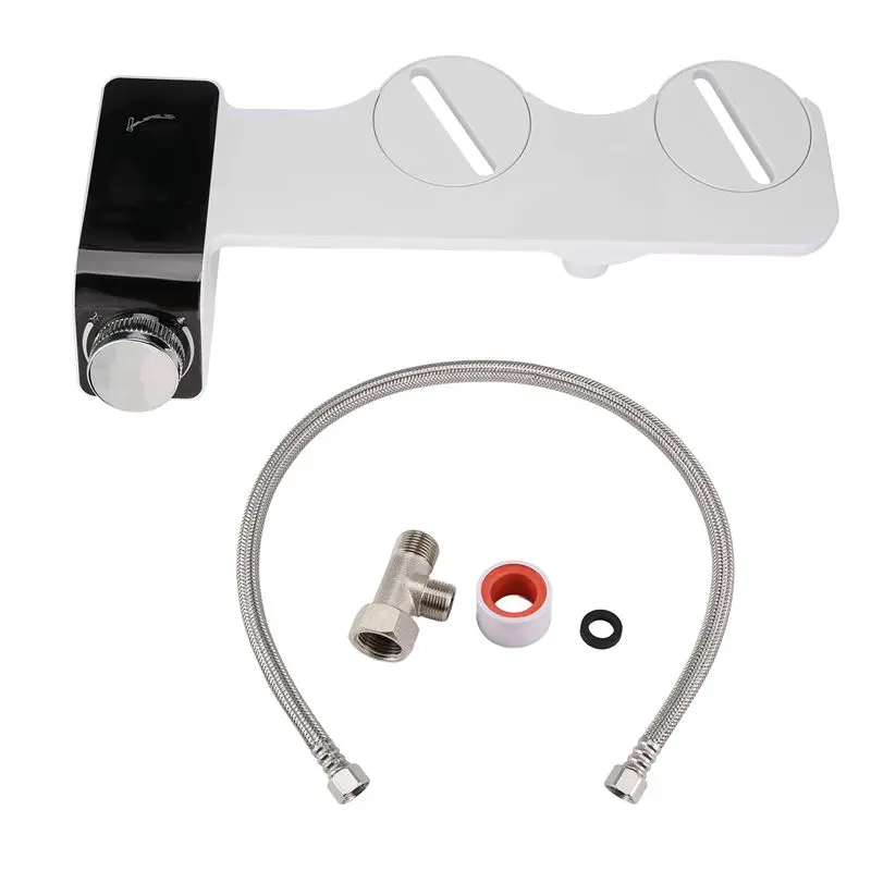 

Насадка-биде A84E для унитаза, ультратонкая, неэлектрическая, самоочищающаяся, с двойными форсунками, подача холодной воды