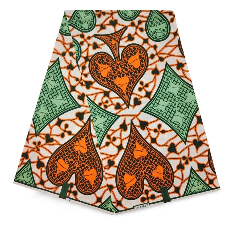 Tela estampada de cera auténtica africana, diseño de estilo étnico de Ghana, cera Ankara, Batik nigeriano, tela suave de algodón de 6 yardas para vestidos de mujer