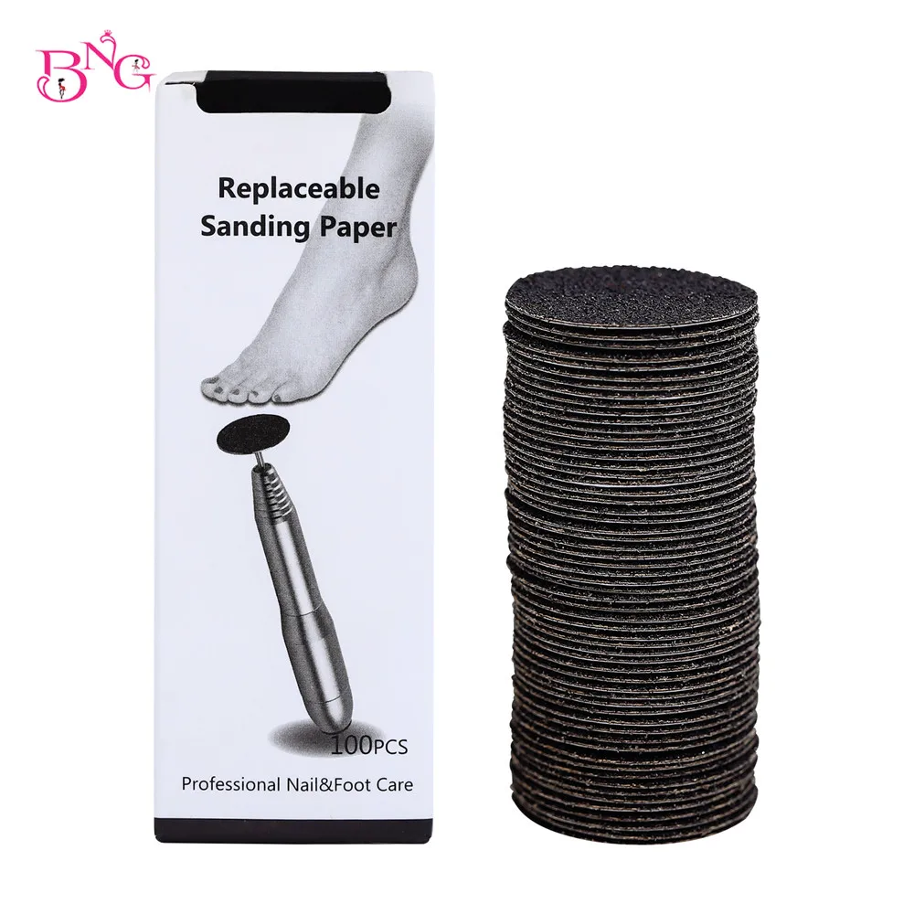 Fuß tote Haut Sandpapier Smart Wheel Pediküre Scheibe Datei Maniküre Werkzeug austauschbare Sandpapier Nagel haut Kallus entferner 25mm – Detail 16